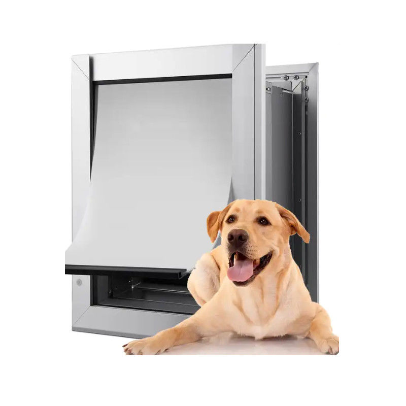 ISO9001 PET Safe Aluminum PET Door Four Way Closure Magnetic Lock Dog Door