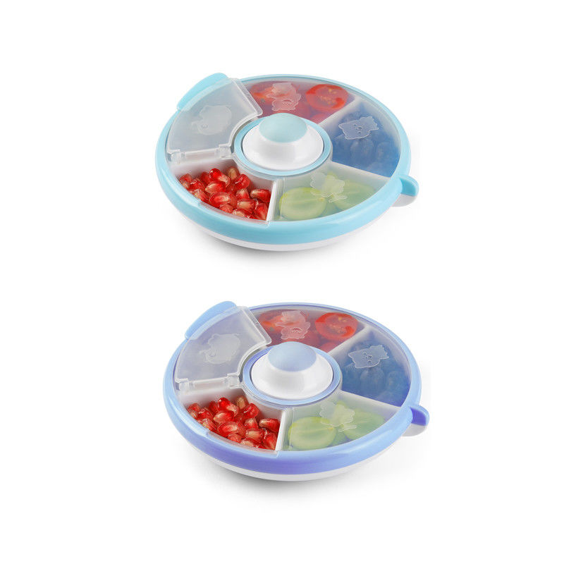 Children'S PP Plastic Divided Snack Plate BPA Free 5 Compartment Large Medicine Pill Organizer