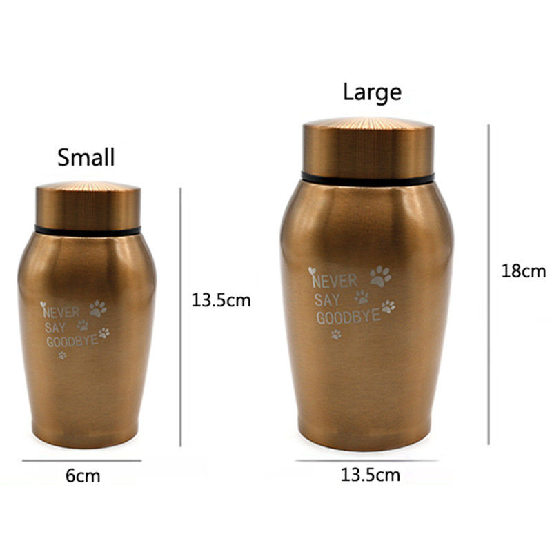 Custom Aluminum CNC Machining Part Memorial Jar Cat Dog Funeral Supplies Sealed Stainless Steel Pet Urn