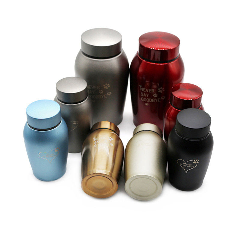 Custom Aluminum CNC Machining Part Memorial Jar Cat Dog Funeral Supplies Sealed Stainless Steel Pet Urn