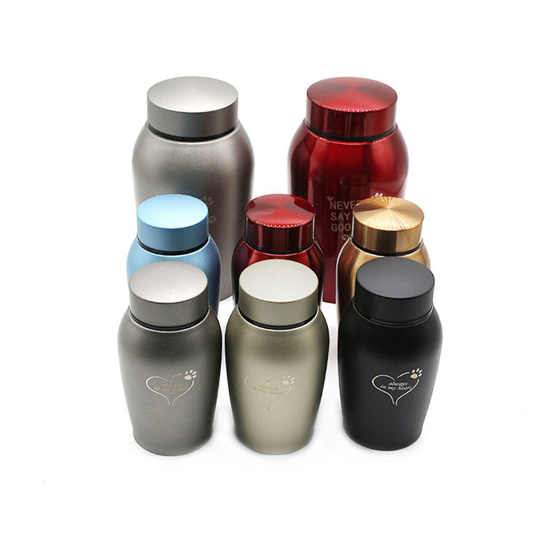 Custom Aluminum CNC Machining Part Memorial Jar Cat Dog Funeral Supplies Sealed Stainless Steel Pet Urn