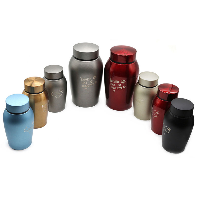 Custom Aluminum CNC Machining Part Memorial Jar Cat Dog Funeral Supplies Sealed Stainless Steel Pet Urn